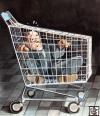 Cartoon: The cage (small) by matteo bertelli tagged financial,crisis,supermarket
