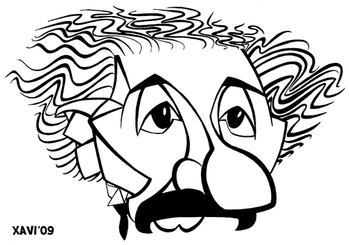 Cartoon: Albert Einstein (medium) by Xavi dibuixant tagged albert,einstein,caricature,science,karikatur,karikaturen,illustration,illustrationen,albert einstein,wissenschaftler,wissenschaft,genie,albert,einstein
