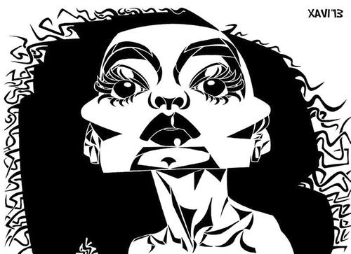 Cartoon: Diana Ross (medium) by Xavi dibuixant tagged diana,ross,music,caricature,cartoon