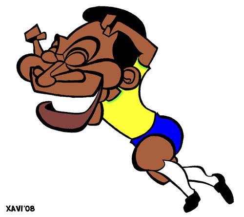 Cartoon: Pele (medium) by Xavi dibuixant tagged brasil,futbol,football,caricature,pele