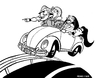 Cartoon: Adrift in beetle (small) by Xavi dibuixant tagged adrift,comic,strip,beetle,car
