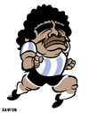 Cartoon: Maradona (small) by Xavi dibuixant tagged maradona,caricature,football,soccer,futbol