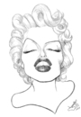 Cartoon: Marilyn Monroe (small) by Xavi dibuixant tagged marilyn,monroe,cinema,film,hollywood,star,actress
