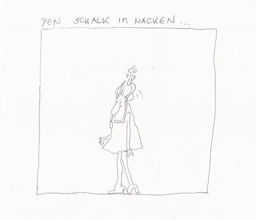 Cartoon: den schalk im nacken (medium) by kika tagged wrtg