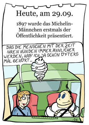 Cartoon: 29. September (medium) by chronicartoons tagged michelin,männchen,bip