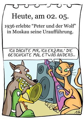 Cartoon: 2. Mai (medium) by chronicartoons tagged oper,theater,musik,prokofjew,cartoon