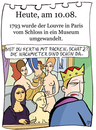 Cartoon: 10. August (small) by chronicartoons tagged louvre