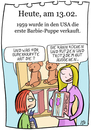 Cartoon: 13. Februar (small) by chronicartoons tagged barbie,batman,superkräfte,spielzeug,cartoon