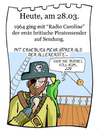 Cartoon: 28. März (small) by chronicartoons tagged radoio,caroline,piratensender,pirat,papagei,seeräuber,schiff,chronicartoon