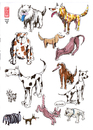 Cartoon: hunde 1 (small) by zenundsenf tagged hund,dog,zenf,zensenf,zenundsenf,walter,andi
