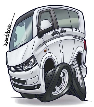 Cartoon: Volkswagen T5 (medium) by Darrell tagged cartoon,dazzlarock,van,camper,t5,volkswagen