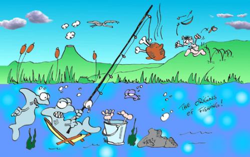 Cartoon Fishing Pictures. Cartoon: Origins Of Fishing