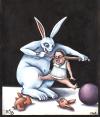 Cartoon: Rabbit Prokrust (small) by Revyakin tagged rabbit prokrust philosophy