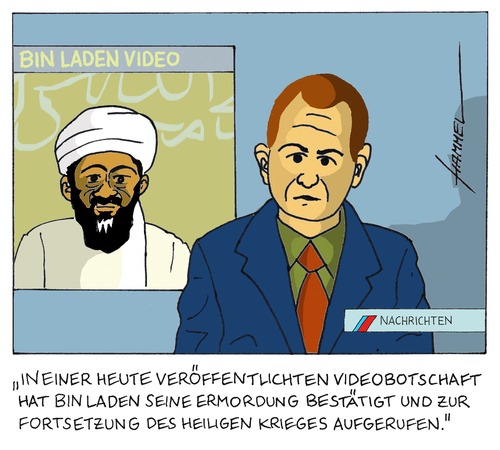 osama bin laden cartoon images. Cartoon: Die Welt nach Osama
