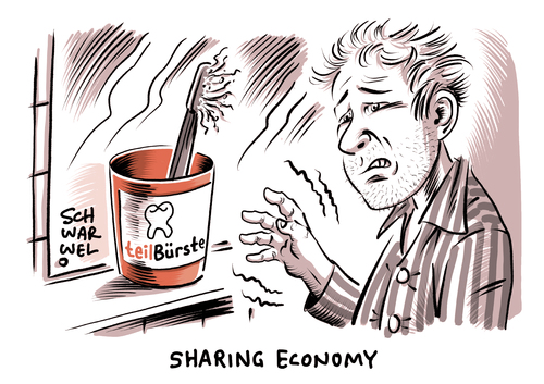 Cartoon: Sharing Economy (medium) by Schwarwel tagged sharing,economy,uber,airbnb,eu,europäische,union,kommission,karikatur,schwarwel,sharing,economy,uber,airbnb,eu,europäische,union,kommission,karikatur,schwarwel