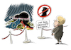 Cartoon: Helmut Kohl Trauerfeier Merkel (small) by Schwarwel tagged helmut,kohl,tot,tod,bundeskanzler,altbundeskanzler,deutschland,politik,politiker,kanzler,staatsakt,juncker,blühende,landschaften,karikatur,schwarwel,merkel,trauerfeier,trauerrede,trauerakt