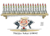 Cartoon: Trump US Atomstrategie (small) by Schwarwel tagged donald,trump,us,usa,amerika,president,präsident,atomar,atomwaffe,atomwaffen,atomprogramm,atomstrategie,strategiepapier,pentagon,atomkrieg,nordkorea,kim,jong,un,staatschef,terror,friedensnobelpreis,roter,knopf,frieden,karikatur,schwarwel