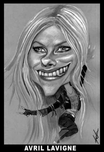 Cartoon: AVRIL LAVIGNE CARICATURE (medium) by KARKA tagged avril,lavigne