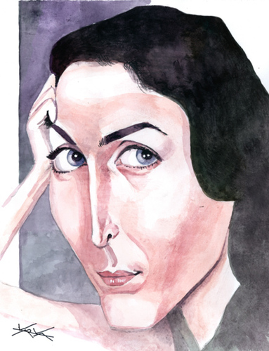 Cartoon Carrie Anne Moss medium by KARKA tagged carrieannemoss