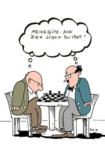 Cartoon: schach (medium) by bob tagged schach