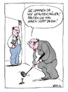 Cartoon: Bürogolf (small) by bob tagged arbeit,büro,chef,vorgesetzter,golf,bürogolf