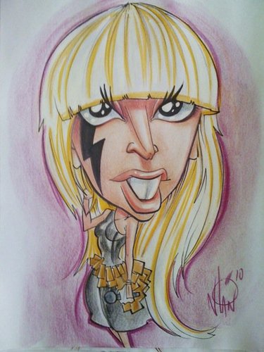Cartoon: Lady Gaga Caricature (medium) by nolanium tagged lady,gaga, 