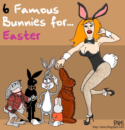 easter bunny cartoon pictures. Cartoon: easter bunnies