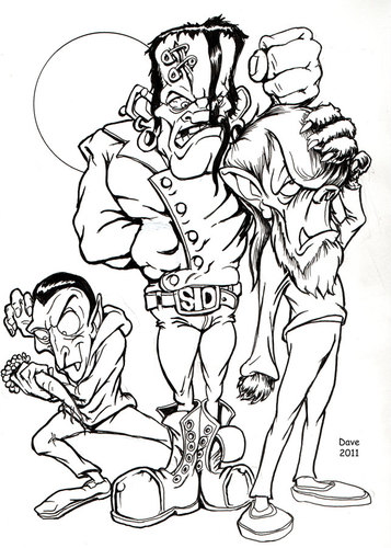 Cartoon: New Groovie Ghoulies (medium) by Curbis_humor tagged ghoulies