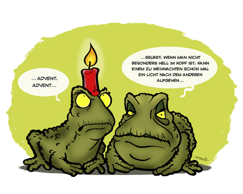 Cartoon: Advent (medium) by stewie tagged toad,light,candle,christmas,weihnachten,kröten,kerze,licht