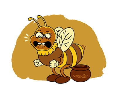 Cartoon: How not to make honey (medium) by stewie tagged honey,bee