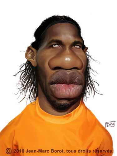 didier drogba model. Cartoon: Didier Drogba