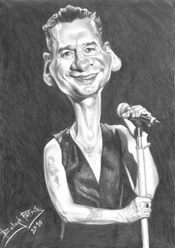 Cartoon Dave Gahan medium by bpatric tagged music