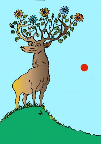 Cartoon Images Of Deer. Cartoon: Deer (medium) by