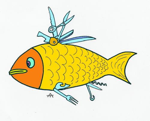 cartoon fish. Cartoon: Fish (medium) by