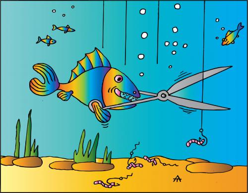 cartoon fish. Cartoon: Fish (medium) by