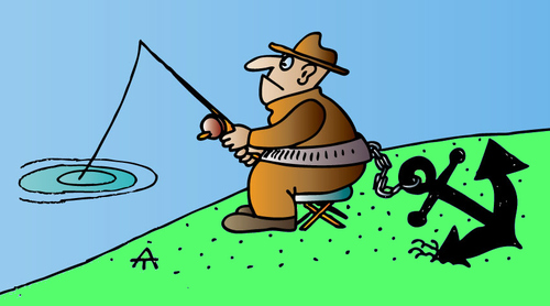 Cartoon: Fisherman (medium) by