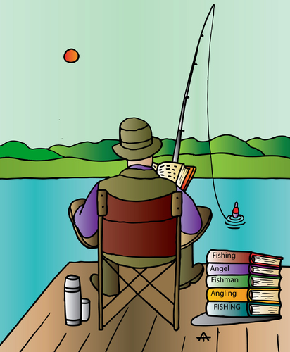 fishing cartoon people. Cartoon: Fishing (medium) by