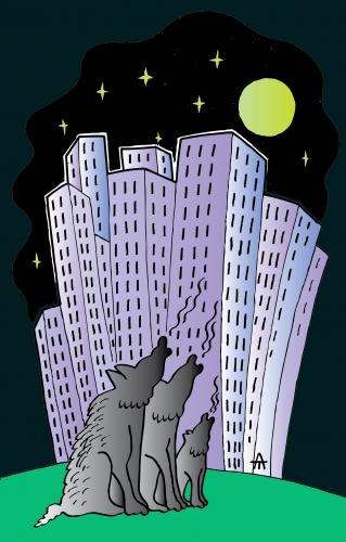 Cartoon: Wolfes (medium) by Alexei Talimonov tagged wolfes
