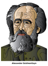 Cartoon: Alexander Solzhenitsyn (small) by Alexei Talimonov tagged solzhenitsyn