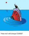 Cartoon: Changing Course (small) by Alexei Talimonov tagged election,eu,europe