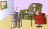 Cartoon: TV (small) by Alexei Talimonov tagged tv old woman