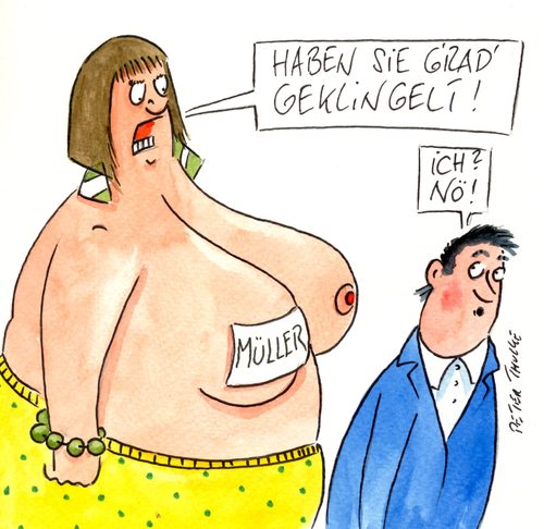 Cartoon: geklingelt (medium) by Peter Thulke tagged frauen,frauen