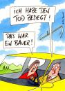 Cartoon: tod besiegt (small) by Peter Thulke tagged tod,auto,unfall