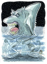 Cartoon: Sharkthing (small) by Cartoons and Illustrations by Jim McDermott tagged shark,cartoon,ocean,monster