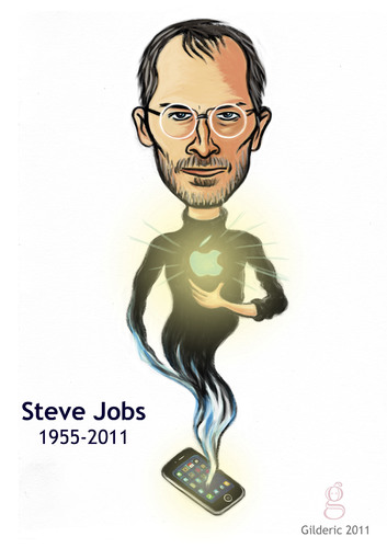 Steve Jobs 1955-2011 By gilderic | Education & Tech Cartoon | TOONPOOL