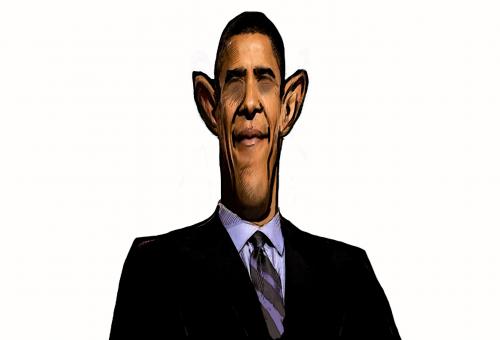 Cartoon: Barak Obama (medium)