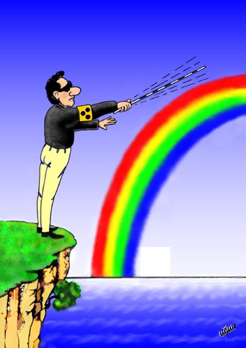 Cartoon: RAINBOW (medium) by ugur demir tagged mm