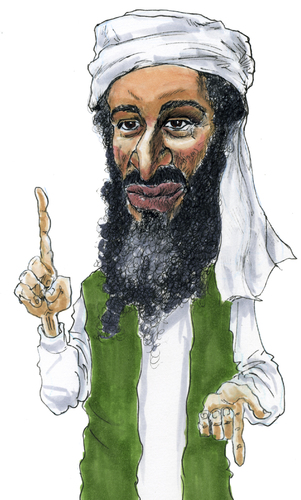 bin laden cartoon. Cartoon: Osama Bin Laden