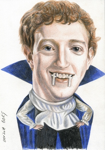 Cartoon: Mark Zuckerberg (medium) by Otilia Bors tagged zuckerbook - mark_zuckerberg_1169495
