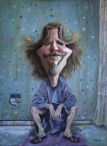 Cartoon: Jeff Bridges (medium) by lloyy tagged jeff,bridges,movie,the,big,lebowski,actor,famous,people